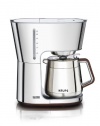 KRUPS KT600 Silver Art Collection Thermal Carafe Coffee Maker with Chrome Stainless Steel Housing, 10-cup, Silver