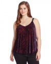 NY Collection Women's Plus-Size Allover Studed Cami