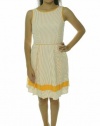 Jessica Simpson Women's Sleeveless Contrast Full Skirt Dress, Melon, 8