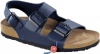 Birkenstock Back Strap ''Milano'' from Birko-Flor in blue with a regular insole