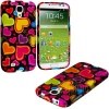 myLife (TM) Colorful Love Hearts Overload Series (2 Piece Snap On) Hardshell Plates Case for the Samsung Galaxy S4 Fits Models: I9500, I9505, SPH-L720, Galaxy S IV, SGH-I337, SCH-I545, SGH-M919, SCH-R970 and Galaxy S4 LTE-A Touch Phone (Clip Fitted Fron