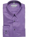 Geoffrey Beene Men's Solid Wrinkle Free Dress Shirt Purple Heart 16.5 36/37