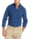 Perry Ellis Men's Long Sleeve Slim Fit Fall Check Woven Shirt