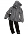 GUESS Kids Girls baby girl sweater and leggings set (12-24m), BLACK (18M)