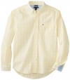 Tommy Hilfiger Boys 8-20 Mander Gingham Long Sleeve Shirt, Banana, Small
