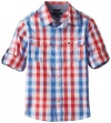 Tommy Hilfiger Boys 2-7 Long Sleeve Cruz Shirt, Geranium, 4