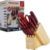 KitchenAid 12-Piece Forged Block Knife Set, Candy Apple Red