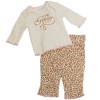 Guess Baby Girls 0-9 Months Love Pant Set (3-6 Months, White)