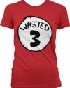 Wasted #3 Ladies Junior Fit T-shirt, Funny Drinking Wasted Thing 3 Design Junior's Tee