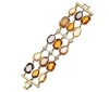 Charter Club Bracelet, Gold-Tone Multi-Color Glass Stone Three-Row Bracelet