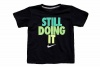 Nike Boy's Still Doing It & Check Logo Short Sleeve T-Shirt (6, Black)