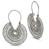 CleverEve Designer Series Italian Style Anticoa Chakra Sterling Silver Drop Earrings w/ Antique Finish
