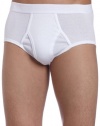Dockers Men's Big-Tall Fly Front Brief, 3-Pack, White, 3X-Large