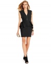 GUESS by Marciano Women's Pippa Plunging-Neckline Dress, JET BLACK (4)