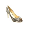 Enzo Angiolini Women's Maiven Peep Toe Pumps in Pewter Size 8