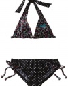 Roxy Girls 2-6X Rio Halter Swimsuit Set, Mixed Print Black, 2T