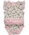 Kyle & Deena Chiffon & Butterfly Bodysuit - pink, 6 - 9 months