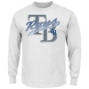 MLB Tampa Bay Rays Men's Basic Long Sleeve T-Shirt, White, Large