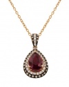Effy Jewlery Gemma Rose Gold Ruby and Diamond Pendant, 1.29 TCW