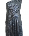 JS BOUTIQUE Draped Sequin Dress-SILVER/BLACK-6