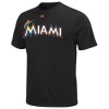 Majestic Official Wordmark Miami Marlins T-Shirt Black