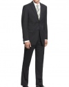 Jones New York Mens Athletic Fit Suit,  Charcoal Stripe, 38 R