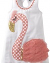 Mud Pie Girls 2-6x Flamingo Cotton Dress
