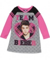 Justin Bieber Team Bieber Nightgown - pink/gray, 7 - 8