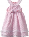 Nannette Girls 2-6X Dotted Dress, Light Pastel Pink, 2T