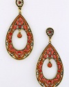 TRENDY FASHION BEAD LACED OVAL CUT DROPLET EARRINGS BY FASHION DESTINATION