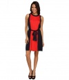 Womens MICHAEL Michael Kors Petite Size Sleeveless Colorblock Dress