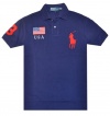 Polo Ralph Lauren Men Custom Fit Mesh Polo T-shirt- USA