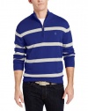 IZOD Men's Long-Sleeve Allover Stripe Quarter-ZipPullover