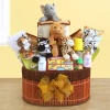Deluxe Noah's Ark Cuddly Friends Newborn Baby Gift Basket | Baby Shower Gift Idea