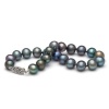 AA+ Quality, 7.5-8.0 mm, 7.5-inch, Black Freshwater Pearl Bracelet, 14k White Gold Clasp