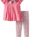 Bonnie Jean Girls 2-6X Leopard Legging Set, Pink, 2T