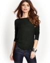 GUESS Women's Long-Sleeve Cross-Back Sweater, JET BLACK (XS)