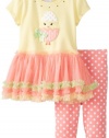 Bonnie Baby Baby-Girls Infant Chick Applique Tutu with Capri, Yellow, 18 Months