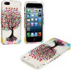 myLife (TM) Colorful Tree of Love Series (2 Piece Snap On) Hardshell Plates Case for the iPhone 5/5S (5G) 5th Generation Touch Phone (Clip Fitted Front and Back Solid Cover Case + Rubberized Tough Armor Skin + Lifetime Warranty + Sealed Inside myLife Auth