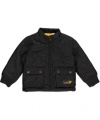 GUESS Kids Boys baby boy quilted jacket (12-24m), NAVY (18M)