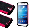 myLife (TM) Black and Hot Pink - Classic Rugged Design (2 Piece Hybrid Bumper) Hard and Soft Case for the Samsung Galaxy S4 Fits Models: I9500, I9505, SPH-L720, Galaxy S IV, SGH-I337, SCH-I545, SGH-M919, SCH-R970 and Galaxy S4 LTE-A Touch Phone (Fitted 
