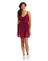 Sequin Hearts by My Michelle Juniors Pop Over Print Dress, Pink, Medium