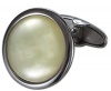 Caseti Men's Triton Stainless Steel and Yellow Mother of Pearl Cuff Links