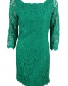 Diane von Furstenberg Womens Zarita 3/4 Lace Dress