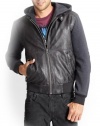 GUESS Men's Essential Hooded Bomber Jacket