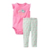 Carter's Girls 2 Pc Pants Set Pink/Grey Bird (18 months)