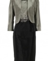 Women's Beaded Business Suit Dress & Jacket Set