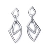 Ze Sterling Silver Diamond Accent Dangle Earrings.