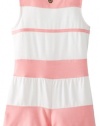 Juicy Couture Baby Baby-Girls Infant Striped Romper, Flamingo Pink, 18-24 Months