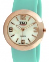 TKO ORLOGI Women's TK614-RTQ Rose Gold Metal Turquoise Slap Watch